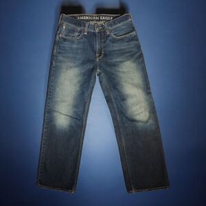 American Eagle Outfitters Men's Classic Blue Straight Jeans